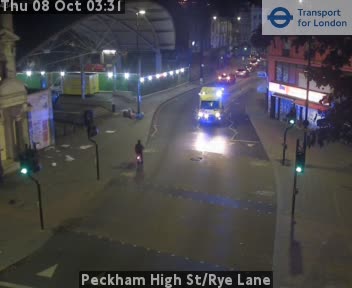 The road at Peckham High St/Rye Lane, live