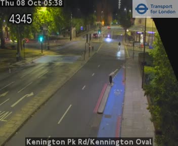 The road at Kenington Pk Rd/Kennington Oval, live