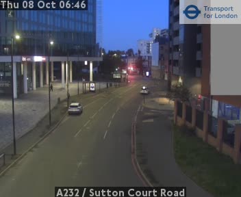 The road at A232 / Sutton Court Road, live