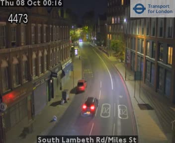The road at South Lambeth Rd/Miles St, live