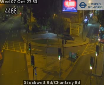 The road at Stockwell Rd/Chantrey Rd, live