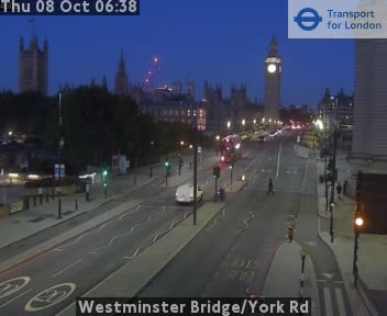 The road at Westminster Bridge/York Rd, live