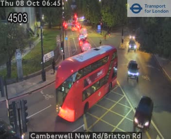 The road at Camberwell New Rd/Brixton Rd, live