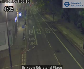 The road at Brixton Rd/Island Place, live