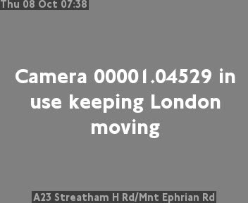 The road at A23 Streatham H Rd/Mnt Ephrian Rd, live