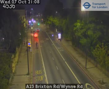 The road at A23 Brixton Rd/Wynne Rd, live