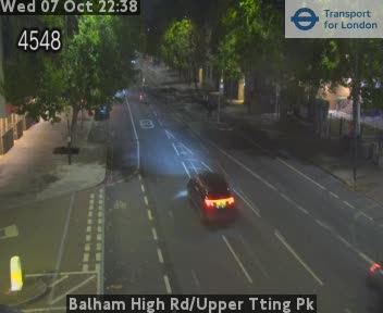 The road at Balham High Rd/Upper Tting Pk, live