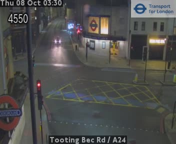 The road at Tooting Bec Rd / A24, live