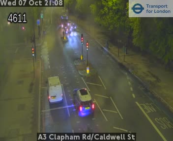 The road at A3 Clapham Rd/Caldwell St, live