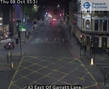 The road at A3 East Of Garratt Lane, live