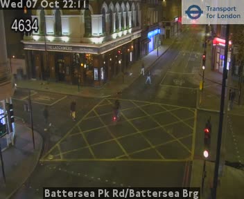 The road at Battersea Pk Rd/Battersea Brg, live