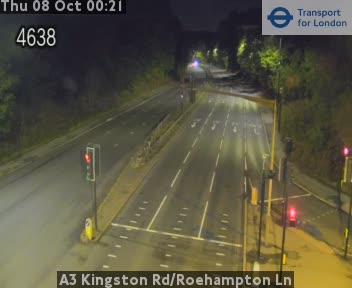 The road at A3 Kingston Rd/Roehampton Ln, live