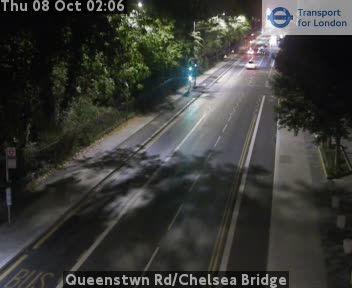 The road at Queenstwn Rd/Chelsea Bridge, live
