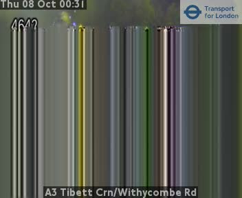 The road at A3 Tibett Crn/Withycombe Rd, live