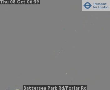 The road at Battersea Park Rd/Forfar Rd, live
