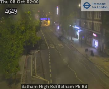The road at Balham High Rd/Balham Pk Rd, live