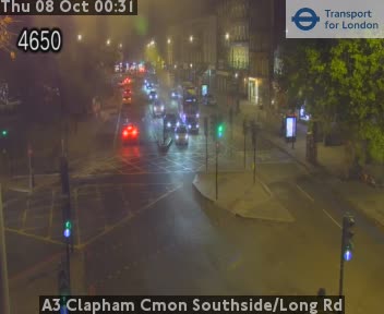 The road at A3 Clapham Cmon Southside/Long Rd, live