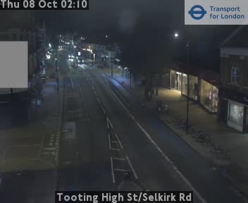 The road at Tooting High St/Selkirk Rd, live