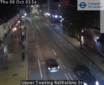 The road at Upper Tooting Rd/Kellino St, live