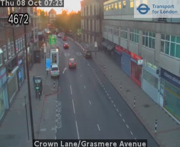 The road at Crown Lane/Grasmere Avenue, live