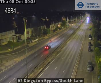 The road at A3 Kingston Bypass/South Lane, live