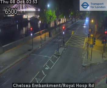 The road at Chelsea Embankment/Royal Hosp Rd, live