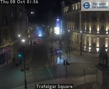 The road at Trafalgar Square, live