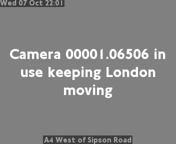 The road at A4 West of Sipson Road, live