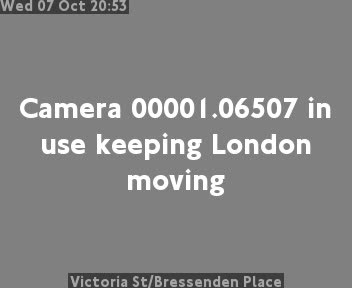 The road at Victoria St/Bressenden Place, live