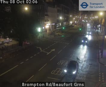 The road at Brompton Rd/Beaufort Grns, live