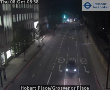 The road at Hobart Place/Grosvenor Place, live