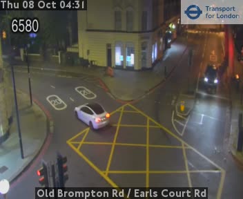 The road at Old Brompton Rd / Earls Court Rd, live
