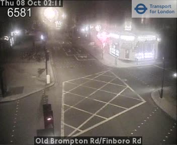 The road at Old Brompton Rd/Finboro Rd, live
