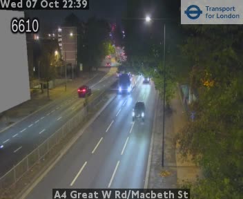The road at A4 Great W Rd/Macbeth St, live