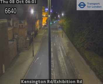 The road at Kensington Rd/Exhibition Rd, live
