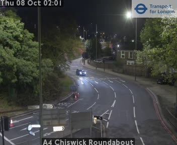 The road at A4 Chiswick Roundabout, live
