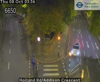 The road at Holland Rd/Addison Crescent, live