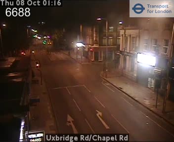 The road at Uxbridge Rd/Chapel Rd, live