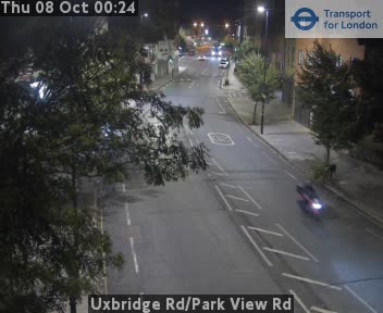The road at Uxbridge Rd/Park View Rd, live