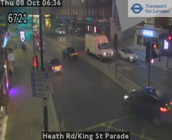 The road at Heath Rd/King St Parade, live