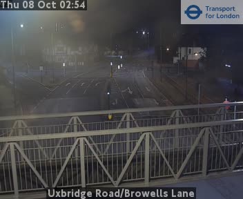 The road at Uxbridge Road/Browells Lane, live