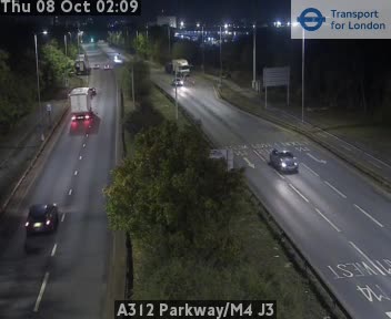 The road at A312 Parkway/M4 J3, live