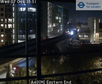 The road at A40(M) Eastern End, live