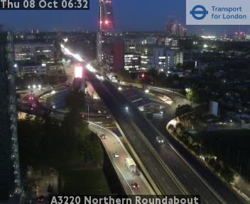 The road at A3220 Northern Roundabout, live