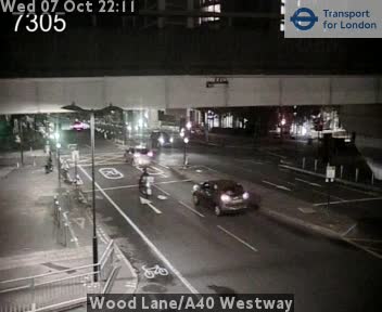 The road at Wood Lane/A40 Westway, live
