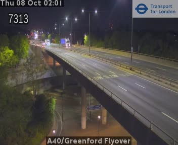 The road at A40/Greenford Flyover, live