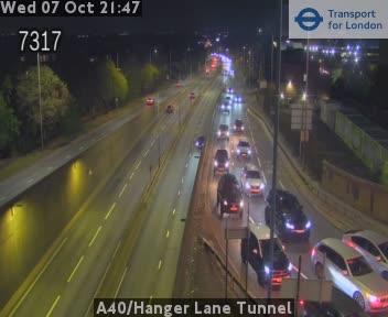 The road at A40/Hanger Lane Tunnel, live