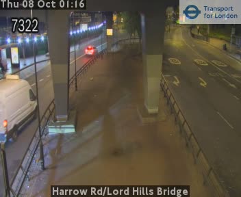 The road at Harrow Rd/Lord Hills Bridge, live