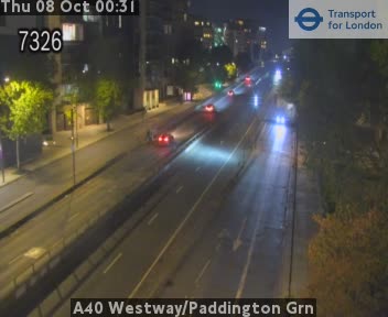 The road at A40 Westway/Paddington Grn, live