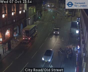 The road at City Road/Old Street, live